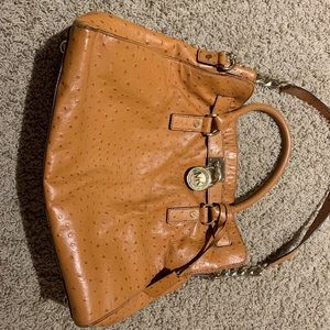 Michael Kors Brown Ostrich Purse.